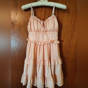 Wild Fable Peach Ruffled Sundress